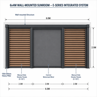Pérgola Bioclimática Motorizada de Aluminio 6063-T6 de Alta Resistencia, Techo de Láminas para Todo Clima, Gazebo con Control Remoto Inteligente para Balcón y Patio