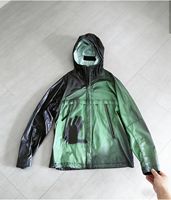 Veste Oversize Streetwear Réactive à l'Eau, Thermosensible, à Changement de Couleur, Brodé, à Capuche, Enduite
