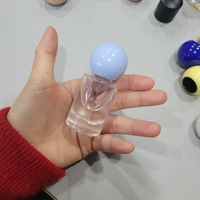 Flacon de parfum miniature de 15 ml, flacon de parfum rond en verre avec bouchon à bille, flacon de parfum de luxe avec boîte