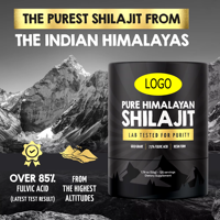 Résine de Shilajit Authentique 85% d'Acide Fulvique Grand Pot Compléments Alimentaires Naturels Biologiques Testés en Laboratoire pour Adultes