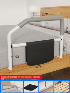 Rail latéral en alliage d'aluminium de haute qualité clôture pliante soins lit Rails Patients aîné manuel lit d'hôpital garde en acier inoxydable - Product Image 2