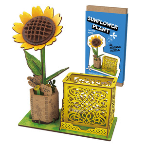EPT 3D Houten Puzzel Bloemen Houten Handwerk Modelbouwsets Eeuwige Bloemen Rode Roos voor Vrouwen Moeder Educatief Speelgoed voor Kinderen - Product Image 3