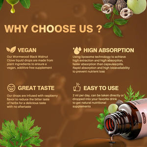 20 в 1 настойка полыни черного грецкого ореха с гвоздикой, тыквенным семенем, чесноком, орегано, берберином для очищения кишечника пищеварительной системы - Product Image 6