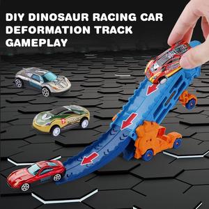 Ksf אחסון דינוזאורים נייד מכונית עם קטפולטה אינרציאלית & הזזה-צעצוע ילדים פלסטיק & מתכת לילדים בנות - Product Image 4