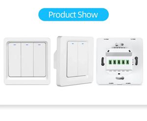 สวิตช์ไฟอัจฉริยะ WiFi 10A สำหรับคอมพิวเตอร์ ขายดี มาตรฐาน UK/EU แผงสัมผัสติดผนัง ปุ่มกด - Product Image 6