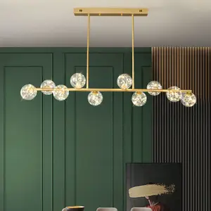 Fancy Licht Voor Thuis Keuken Decoratieve Luxe Lampen Kroonluchter Hedendaagse Ster Antieke Glazen Bal Dineren Licht Moderne Hanger