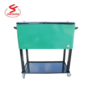 Dispositivo di raffreddamento del vagone all'aperto 80 Quart Party Rolling Cart <span class=keywords><strong>Mobile</strong></span> Ice Chest Ice Cooler Box per campeggio Picnic Beach - Product Image 3