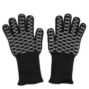 Homesmart Mitaine de grillade résistante à la chaleur extrême Gants de barbecue Mitaines ignifuges pour la cuisine Cuisson Four Grill Gants de barbecue