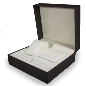 उच्च अंत पट्टा कान की बाली रिंग सूट पैकेजिंग प्रदर्शन बॉक्स चमड़े की घड़ी गहने बॉक्स