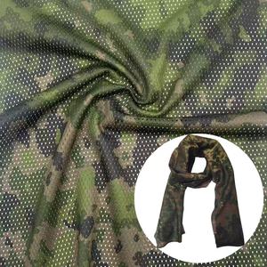 Tela de <span class=keywords><strong>malla</strong></span> de camuflaje con estampado de poliéster <span class=keywords><strong>100</strong></span>%, protección táctica transpirable para exteriores para caza, red para cubrir cara y cuello - Product Image 1