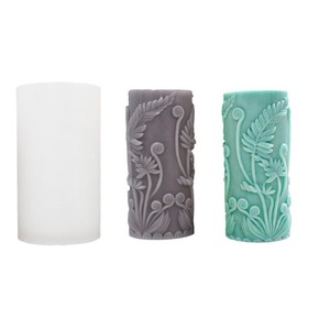 Candle Mold Pillar Floral Design For DIY Candle Making Home Decoration - Product Image 2
