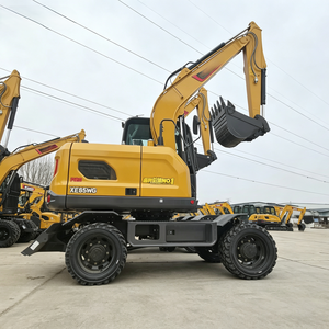 Excavatrice sur pneus haute mobilité XE80WG PRO, économique en carburant, avec système hydraulique, pour la construction de chaussées et le creusement de fossés - Product Image 1