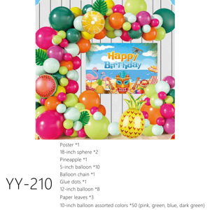 Set Balon Lengkung Garland Tema Pesta Buah Hawaii Kain Latar Belakang Poster Selamat Ulang Tahun Dekorasi Pesta Ulang Tahun Anak-anak Dewasa - Product Image 6
