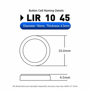 3,6V Wiederaufladbare Lithium-Ionen-Knopfzellenbatterie UL-Zertifiziert LIR1045 für Smart Wearable <span class=keywords><strong>LIDEA</strong></span> Marke Hergestellt in China - Product Image 2