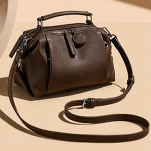 Sac Boston Zenos rétro en cuir PU, grande capacité, décontracté, bandoulière/épaule, polyvalent, toutes saisons, mode, pour trajets quotidiens - Product Image 5