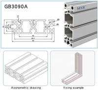 Chine 2020 3030 4040 4545 3090 3060 4080 T Profils de fente Assemblage industriel Extrusion d'aluminium GB3090A 30*90 #8039