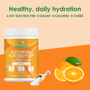 Polvo Electrolítico con Vitamina C y Zinc, Mezcla para Bebida Sabor Naranja Cero Calorías, 6 Electrolitos Esenciales para Hidratación y Recuperación - Product Image 2