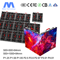 Écran LED MIDA P3.91 600cd de luminosité élevée, 500x500 500x1000mm, écran LED couleur pleine pour location en intérieur, concerts, scène, événements