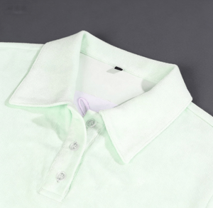 Polo décontracté pour homme en tissu éponge vert menthe à manches courtes avec broderie personnalisée - Product Image 3
