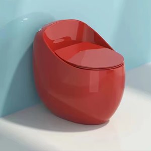 批发现代风格卫浴工厂浴室造型彩色一体式套装蛋形彩色马桶 - Product Image 3