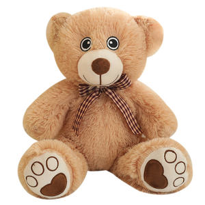 Nuevo Oso de Peluche de Tres Colores con Lazo y Ojos Grandes, Juguete de Peluche de Oso Teddy, Muñeco de Peluche para Agarrar, Venta al por Mayor - Product Image 1
