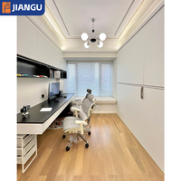 Bureau d'ordinateur long intégré de haute qualité en panneau mélaminé personnalisé pour le bureau à domicile