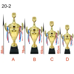 Trofeo copo de trofeo de trofeo, copo de trofeo de metal, medalhas de plástico, troféus personalizados de futebol
