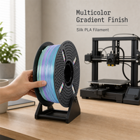 Filament d'imprimante 3D PLA soie dégradé multicolore 1,75 mm 1 kg
