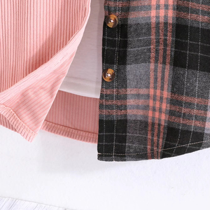 Children's Clothing Girls' Fashion <b>Checkered</b> Shirts Girls' Casual Shirts for Ages 4 to 7 Factory Wholesale - Product Image 6