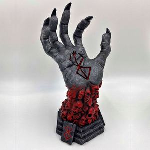 Figura de Resina de Mano de Esqueleto Demoníaco Estilo Americano de <span class=keywords><strong>Berserk</strong></span> para Halloween, Adorno Artesanal de Leyenda del Viento y la Espada, Divino - Product Image 1