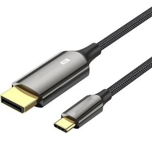 Câble convertisseur - convertisseur de DisplayPort vers USB Type-C mâle, 50 cm de longueur, résolution 8K, couleur noire, idéal pour - Product Image 1
