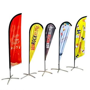 Good Quality 100% Polyester Any Logo Any Design Feather <b>Flags</b> Digital Printed Single or Double Sided for Advertising - Product Image 1