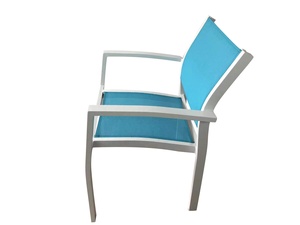 Silla de Comedor Moderna de Malla Metálica para Exteriores con Resistencia a los Rayos UV para Uso en Hoteles, Parques, Villas y Jardines - Product Image 4
