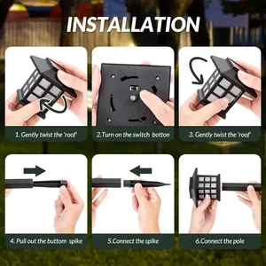 Lumières décoratives d'extérieur Lampes <span class=keywords><strong>de</strong></span> jardin LED étanches Lampe <span class=keywords><strong>de</strong></span> pelouse à énergie solaire Éclairage <span class=keywords><strong>de</strong></span> passerelle solaire pour le paysage <span class=keywords><strong>de</strong></span> jardin - Product Image 4
