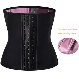 Rivestimento sudore vita Trimmer Shaper allenamento <span class=keywords><strong>per</strong></span> Sauna cintura 6 ganci <span class=keywords><strong>per</strong></span> dimagrire il corsetto in lattice avvolgere vita Trainer Shapewear - Product Image 1