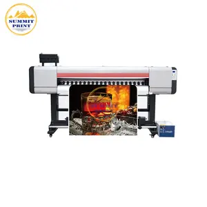 1.8m Summit Color White Color UV Roll To Roll Printer With 3200 Head * 8pcs For Canvas Printing