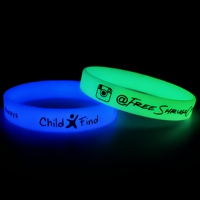 Pulseras de Goma Ecológicas Personalizadas que Brillan en la Oscuridad, Resistentes al Agua, con Logotipo y Mensaje Personalizados