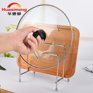 Stainless Steel Pot Lid Rack With Stand For Cutting Board And Kitchen Storage Round Shape Metal Lid Holder - Product Image 4