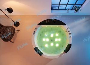 <span class=keywords><strong>Vasca</strong></span> da Bagno Idromassaggio JOYEE Freestanding Rotonda in Acrilico con Piano in Marmo, SPA Romantica <span class=keywords><strong>per</strong></span> 2 Persone - Product Image 5