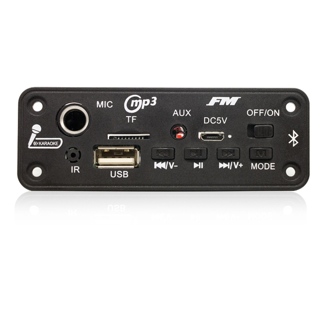 DC 5V Wireless DIY MP3 Decoder Board 6W Amplifier Handsfree Music Player Car FM Radio Module TF USB 6.5mm Microphone FLAC WAV
