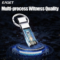 EAGET U9H-4 USB Stick Custom LOGO Grosir Flash Drive USB Bahan Zinc Alloy Hadiah Perusahaan Flash Bellek Disk Memoria USB Pendrive