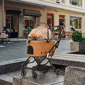 Passeggino portatile per animali domestici, di lusso diretto in fabbrica, elegante carrello per cani pieghevole per gatti - Product Image 6