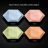 Assiette hexagonale élégante en mélamine pour la restauration moderne