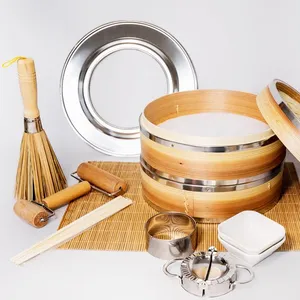 High Quality Natural Bamboo Steamer With Lid Can Be Reused Bamboo Steamer