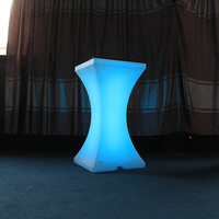 Table de bar LED lumineuse en plastique étanche pour la maison, en rotomoulage, vente en gros