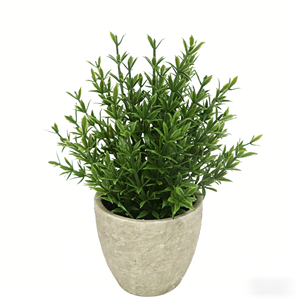 <span class=keywords><strong>Plantes</strong></span> d'épices artificielles, romarin vert moyen, petit arbre, faux arbre d'intérieur, décoration de bureau, bonsaï, arrangement floral - Product Image 1