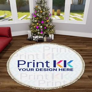 Imagen personalizada, varios tamaños, alfombra redonda de gamuza con borlas, alfombra grande de yute de tejido plano para decoración de sala de estar, patrón de pasillo rectangular - Product Image 1