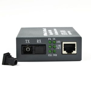 Convertidor de Medios de Fibra Simplex 10/100Mbps Netlink AB, Adaptador Ethernet SC a RJ45, Par de Largo Alcance, Alta Fiabilidad, Actualización de Red - Product Image 1