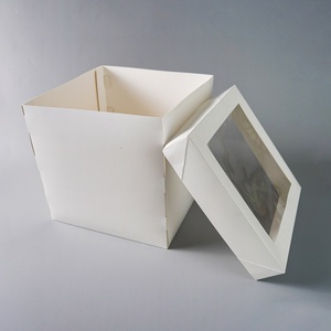 Wholesale Cardboard 10x10x8inch Tall <b>Clear</b> <b>Cake</b> <b>Box</b> With <b>Clear</b> Window for <b>Cake</b> - Product Image 2