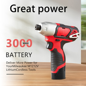 VICTPOWER 12V 3.0Ah Li-ion <b>Battery</b> Replacement for Milwaukee 48-11-2411 48-11-2420 48-11-2401 48-11-2402 Cordless Tool Power - Product Image 5